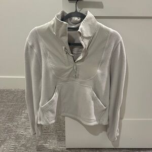 Lululemon Cream Quarter-Zip Fleece Pullover